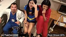 nurse amo morbia hits super heroine mina with hitachi for wild orgasm