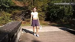 cute petite french teases small tits in first porn interview