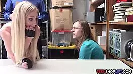 young couple busted pounding in store by cop