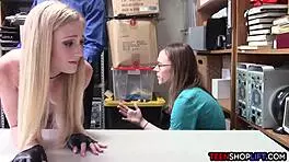 young couple busted pounding in store by cop