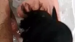 prostitute slurps sloppy blowjob then rides cock in motel hydromassage