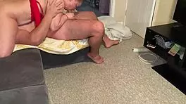 blonde milf sucks huge cock deep after steamy 69 hidden cam