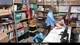 teen shoplifter bends over for cops deal hard doggystyle pounding