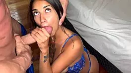 Tattooed beauty screams pussy drilled