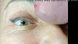 insane close-up milf eye cumshot orgasm facial explosion