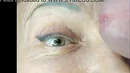 insane close-up milf eye cumshot orgasm facial explosion