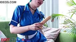 blue haired nurse, ready to suck your cock right now?