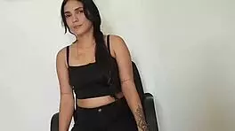 This Horny Brunette Masturbates Wildly Begging for Rough Fuck!