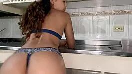 Fuck me hard right here in the kitchen!