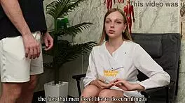 Blonde petite beauty teaches cunnilingus licking pussy outdoor roleplay tease