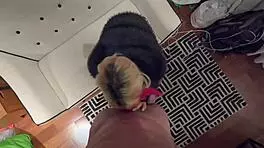 Elenaxxx delivers steamy couch blowjob then bed missionary pounding in pov and third person