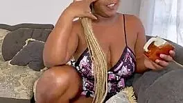 horny ebony neighbor craves big black cock doggystyle pounding