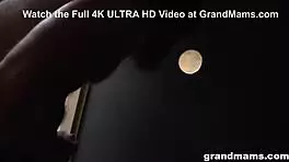 Two Stocking Grannies Worship Muscle Man's Cock in FFM Frenzy