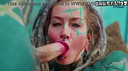 alternative dreadhead goth gapes asshole on bwc anal rides facial in high heels