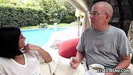 coco de mal hooks up with older guys for hardcore pussy licking and fingering outdoors