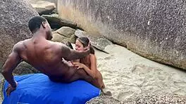 bbc hammers two curvy beach whores in sheer nudist orgy squirt fest