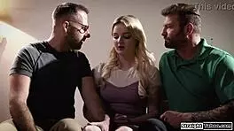 pervy neighbors dominate teen with double vaginal face fuck frenzy