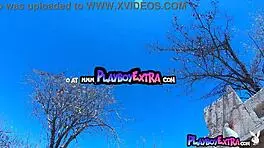 petite katherinne sofia strips tiny silver bikini outdoors 🌴