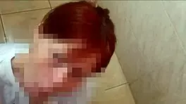 cute redhead emo nerd spies brazilian cousin masturbating in shower and helps cum pov