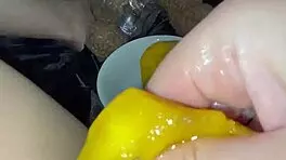 Saudi teen explores mango fruit play in Los Angeles home