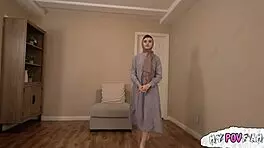 hijab babe teases with deep cock sucking skills