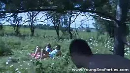 Hot karina ira sunbathes then rides cock doggystyle outdoors kissing