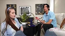 Bet turns into wild bed threesome pounding with hot young pussy