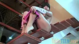 Tobie Teen 18+ Fingers Pussy With Lollipop