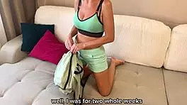 russian amateur milf pounces stud for wild vacation fuck session