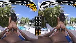 Petite Babe Enters Lush Garden for Big Black Cock Cum Fantasy