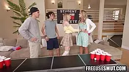 milf and young woman freeused hard in frat house