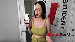 caught stroking to hot milf pics she begs for deep anal pounding