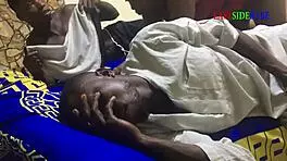 horny ebony milf and amateur get hardcore threesome fucked by monster bbc on bed creampie finish