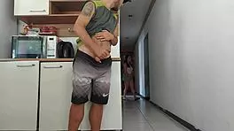 I fucked his friend while he showered, almost got busted!