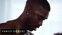 gorgeous ebony babe bent over for hung stud's thick cock explosive orgasms