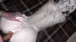 huge soapy ass foamed up for massive cock pounding