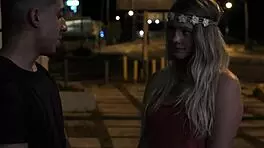 Pulled bound teen babe for outdoor cock ride