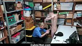 Shop suspect milf dominated and fucked hard in garage by officer
