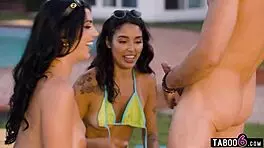 Oops, not your stepmom but her hot friend joins the fun