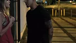 Pulled bound teen babe for outdoor cock ride