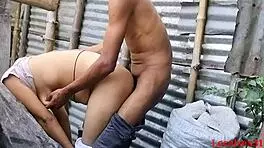 damn, my cock's destroying this anal wife outdoor brutal by friend