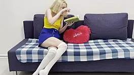 teaser student squirted huge then got roughly fucked by tutor wizard