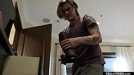 busty redhead milf guides my cock deep into her hairy wetness