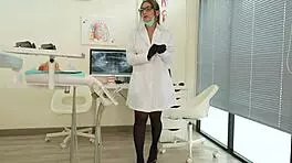 Suggestive Dentist Office Flirt with Doctor Riding Challenge