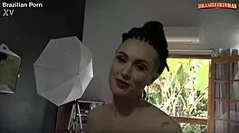 Luara Amaral Wet Shaved Pussy Teases Heels Photoshoot Boldly