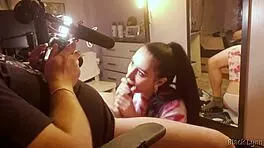 bts stunner black lynn deepthroats and swallows huge load!