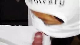 Skinny Neighbor Sucks Cock Like a Pro!