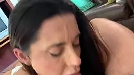 busty latina gostosa's sloppy deepthroat pov blowjob