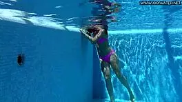 Jessica Lincoln's Pink Bikini Tease Turns into Poolside Tit and Ass Play