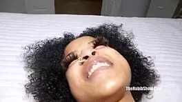 lightskin ebony texas babe takes monster bbc deep in ass